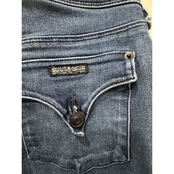 Hudson Jeans Women's Blue Denim Ankle Fray Hem Distressed Wash Casual - Picture 6 of 9